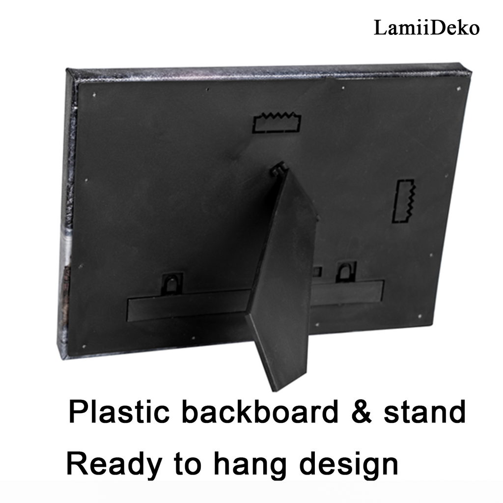 LAMIIDEKO Framed Paintings Original Art Pictures Prints on Canvas, 6x8 inch Murals in the Nature of Paintings on Canvas with Stand and Ready to Hang Design, for wall and Tabletop Décor