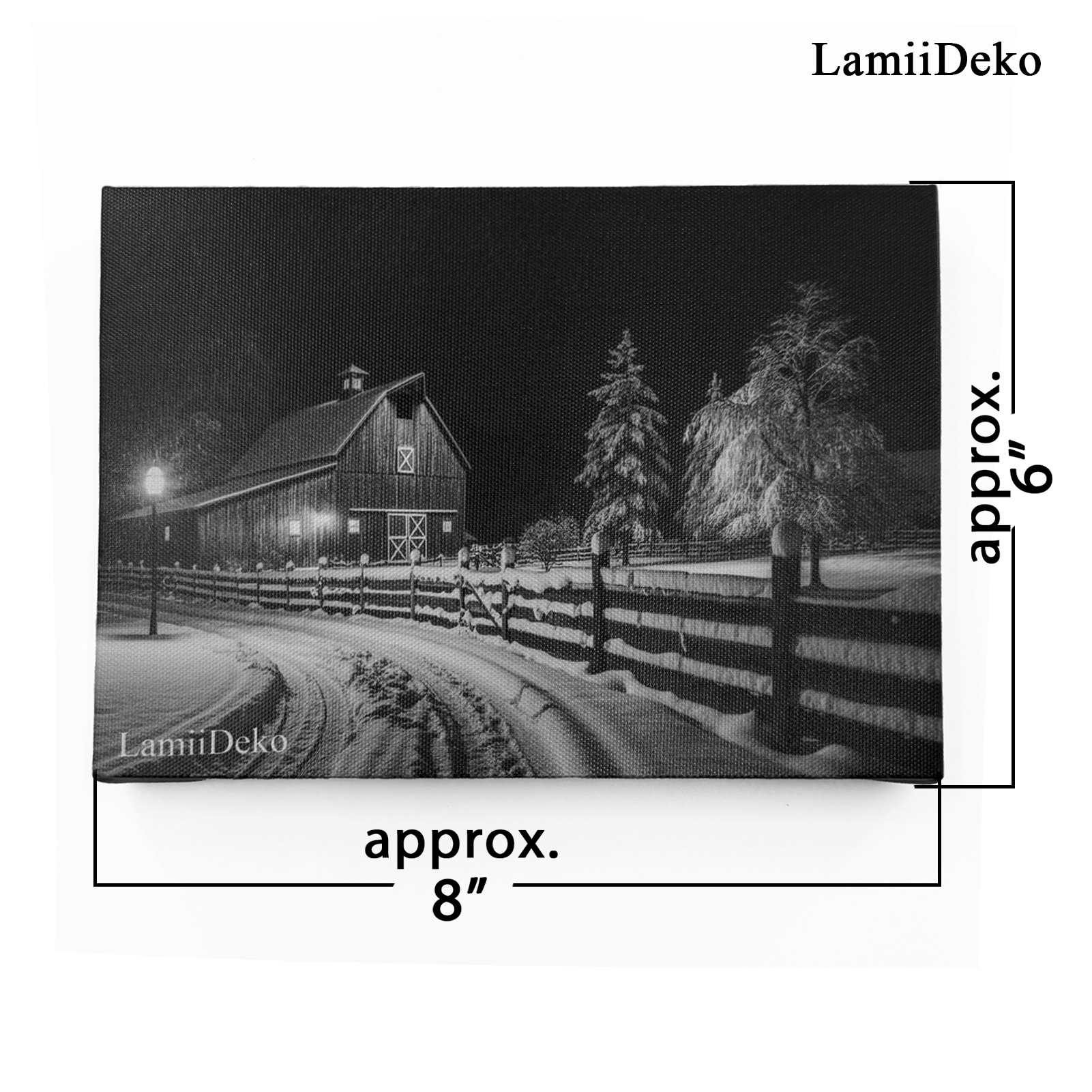 LAMIIDEKO Framed Paintings Original Art Pictures Prints on Canvas, 6x8 inch Murals in the Nature of Paintings on Canvas with Stand and Ready to Hang Design, for wall and Tabletop Décor