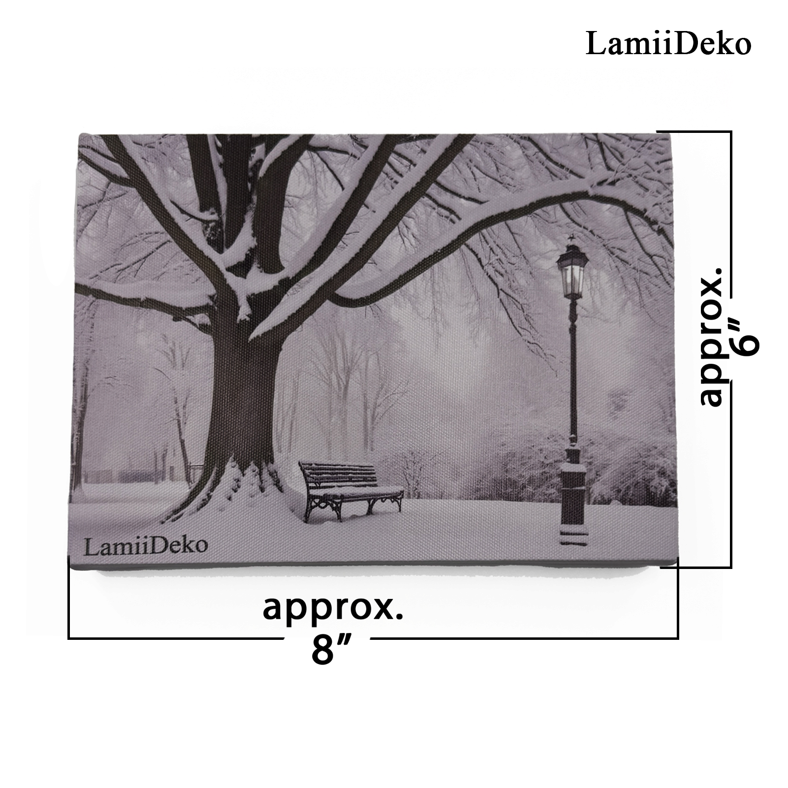 LAMIIDEKO Murals in the Nature of Paintings Prints on Canvas, Framed Paintings Photographs Wall Art Prints Lighted with Timer, Original Art Pictures on Canvas 8x6 IN for Tabletop Decoration